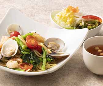 はまぐりと菜の花のパスタ